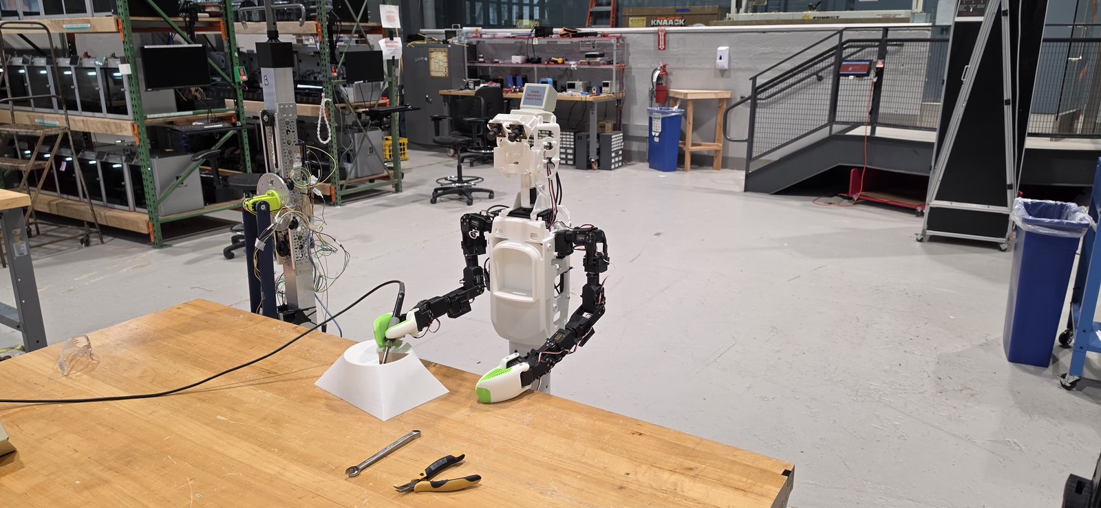 KOKO developer prototype working at a lab bench.