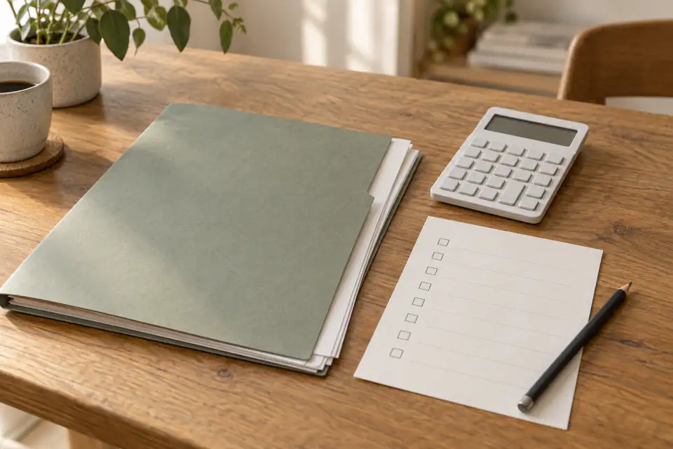 Open notebook organized into price, hardware, software, support, privacy, and timing sections