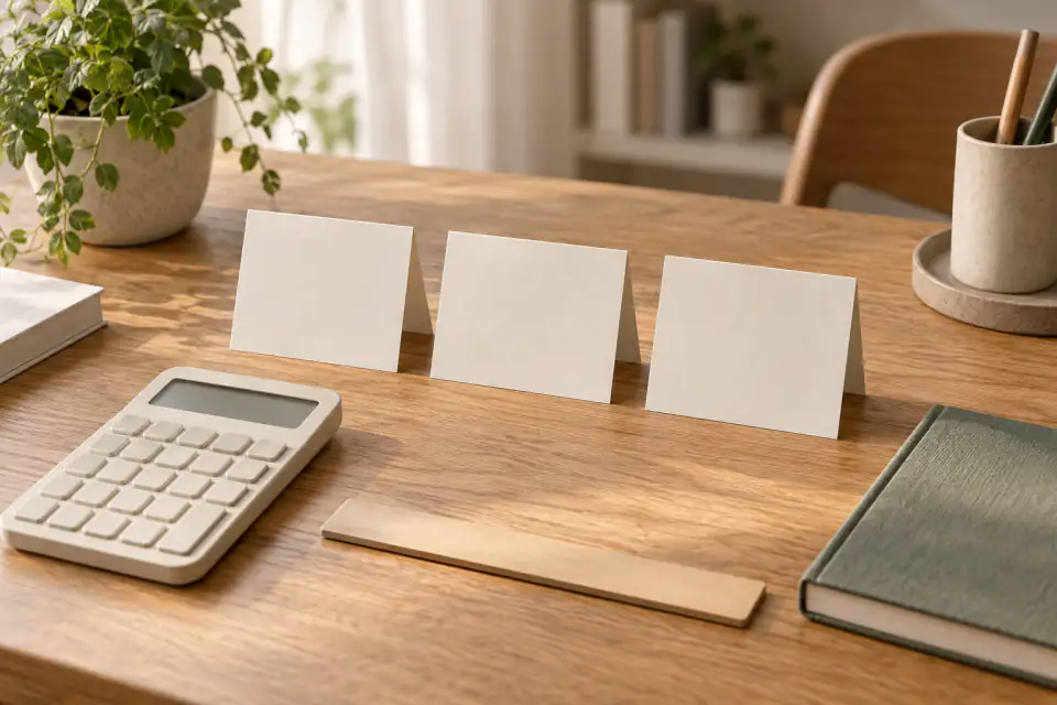 Two neutral comparison boards with matched rows for hardware, service, support, and privacy